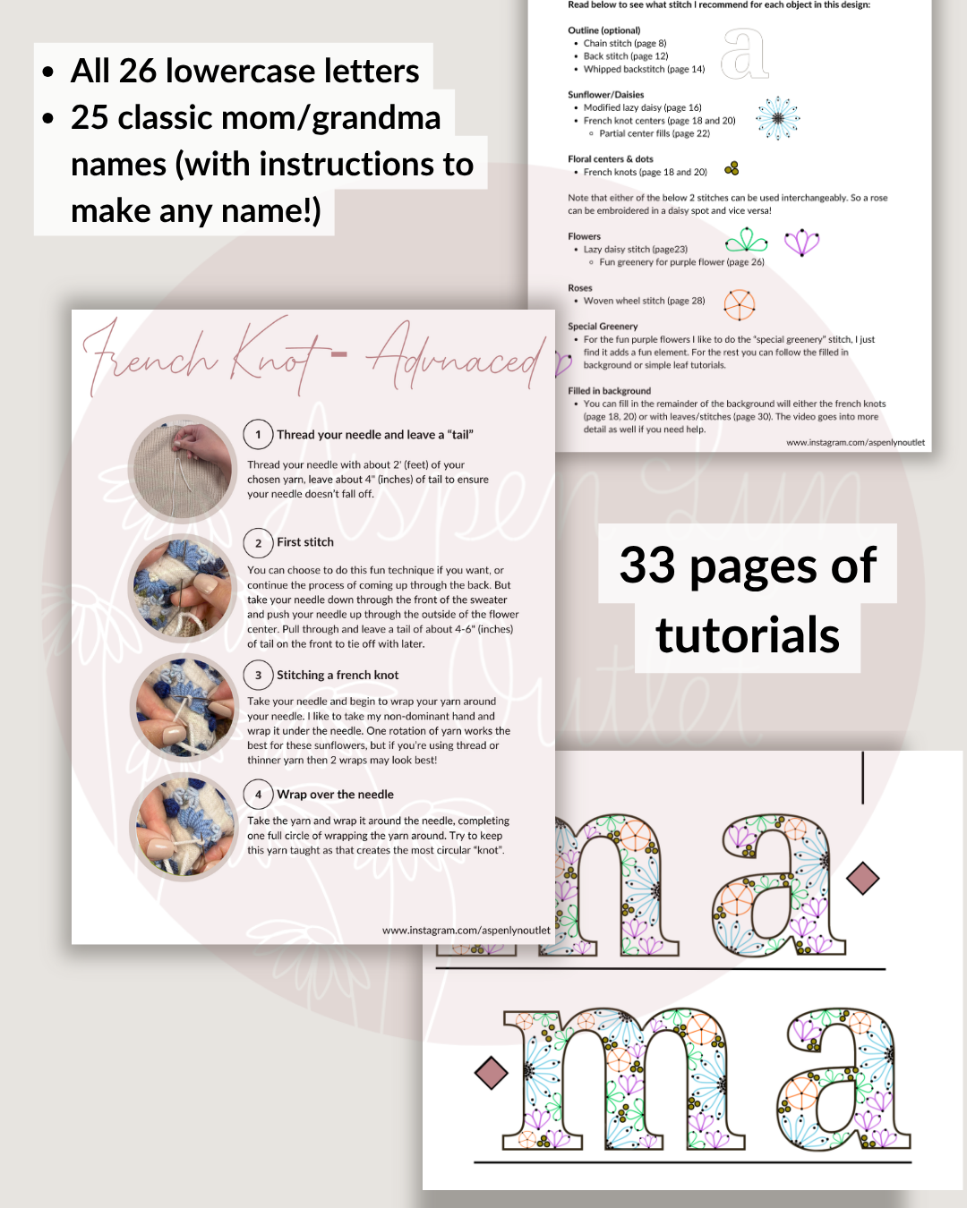 Custom Name - Wildflower Letters (Digital Download)
