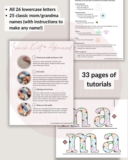 Custom Name - Wildflower Letters (Digital Download)