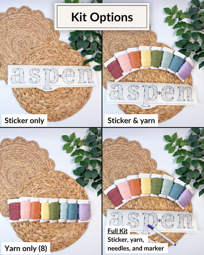 Motifs de broderie de lettres/chiffres Tournesol et Marguerite (A-Z) et (1-9) Kit de bricolage de broderie de fil
