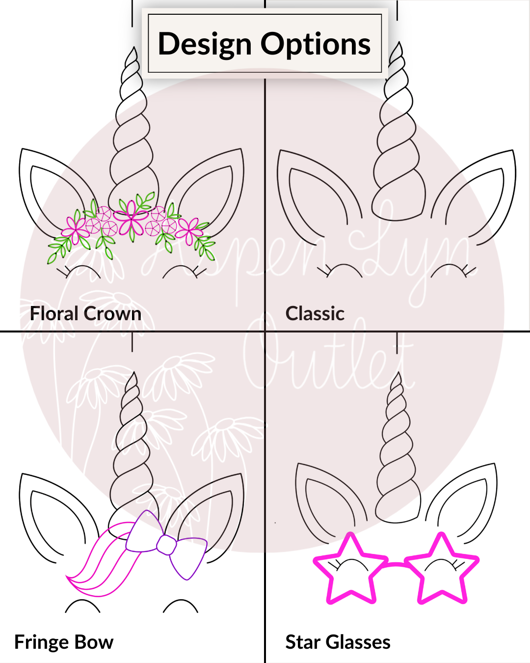 Kit de broderie DIY « Visage de licorne »
