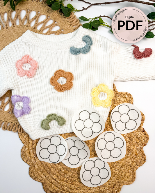 Puff Flowers - Buttonhole Flowers (Digital Download)