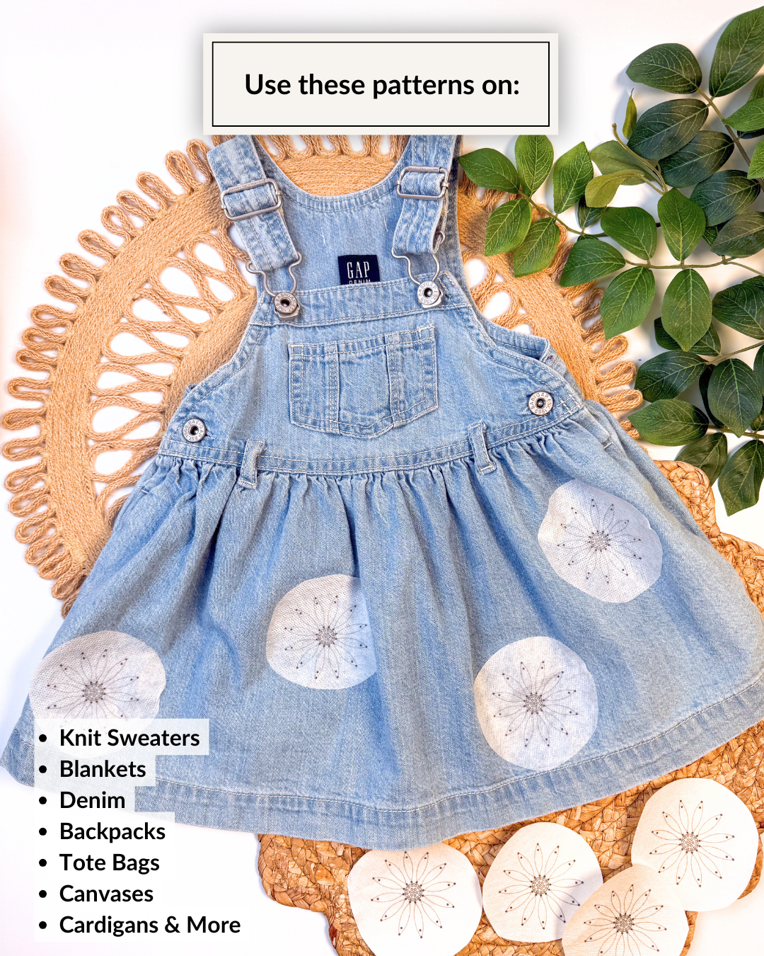 Sunflower & Daisy Letter/Number Embroidery Pattern Yarn Embroidery DIY Kit